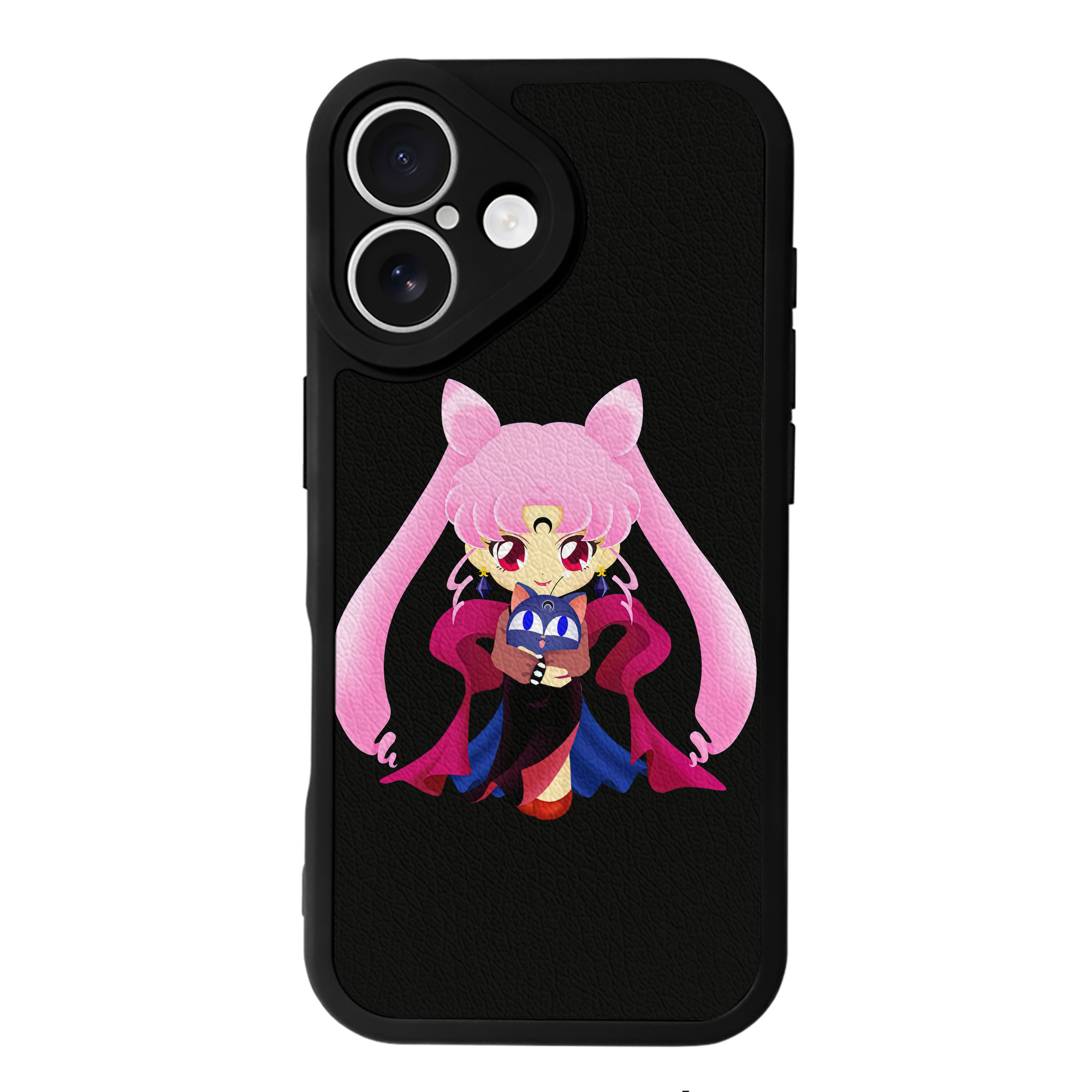 （画像用） 美少女戦士セーラームーン ちびうさ Sailor Moon Chibiusa Tsukino Usagi Small Lady Serenity 【iPhone 16シリーズ対応】シリコンスマホケース（レザー調） 材質：シリコン
